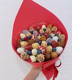 Клубничный букет "Виктория" клубника в итальянском шоколаде