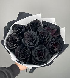 Букет из 9 черных роз