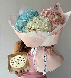 Сет "бенто и 3 гортензии"